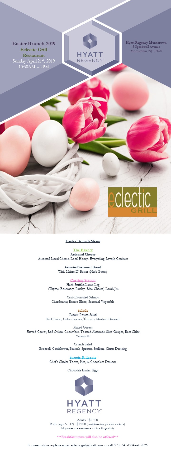 Easter Brunch at Hyatt Regency Morristown Morristown Partnership